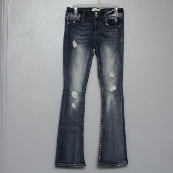 Mudd Flx Stretch Skinny Boot Distressed 
